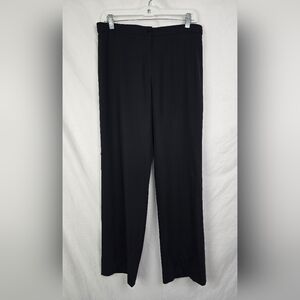 Armani Collezioni Virgin Wool Black Minimalist Trouser Pants Women's sz 6